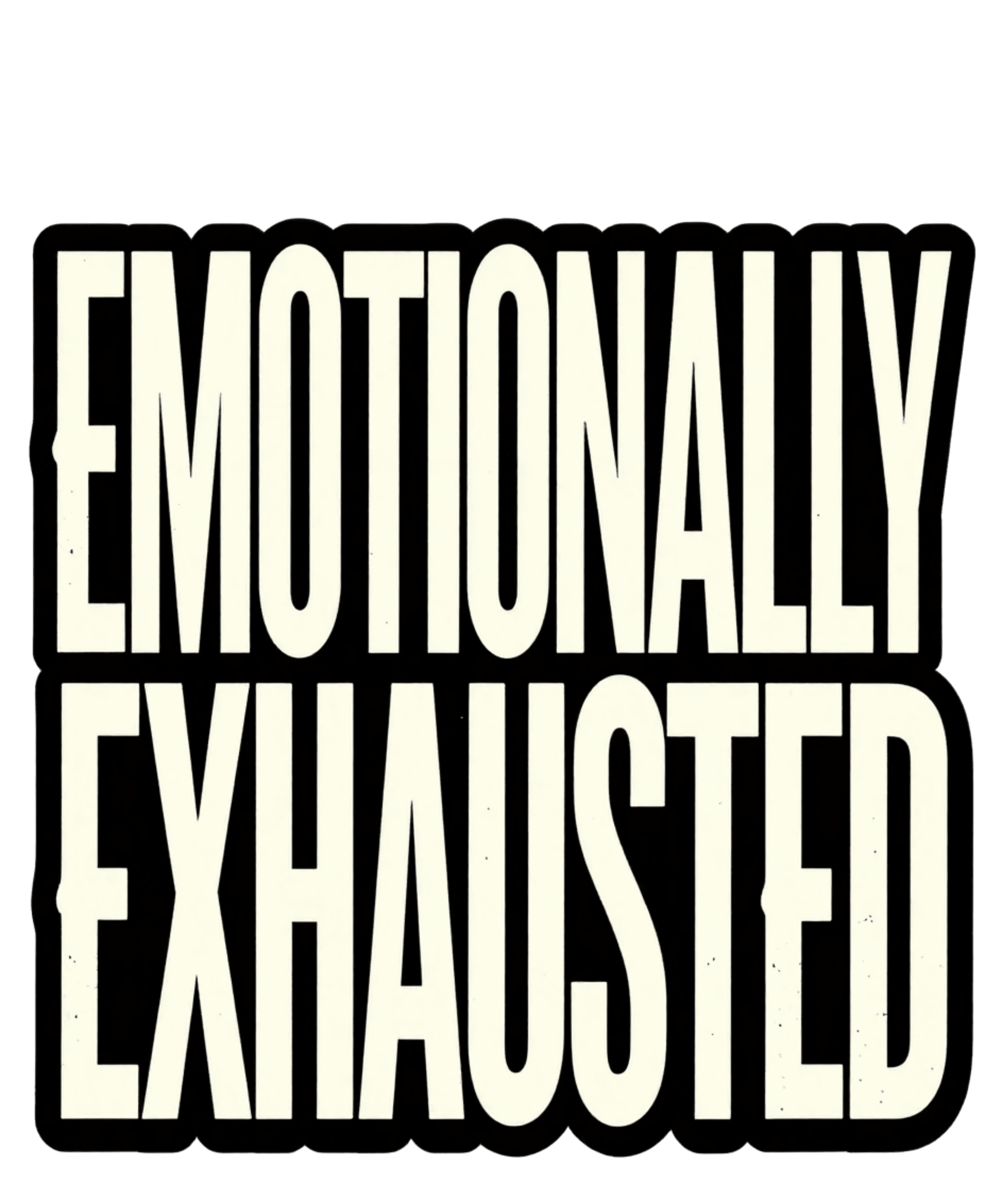 EMOTIONALLY EXHAUSTED — Black Oversized Tee