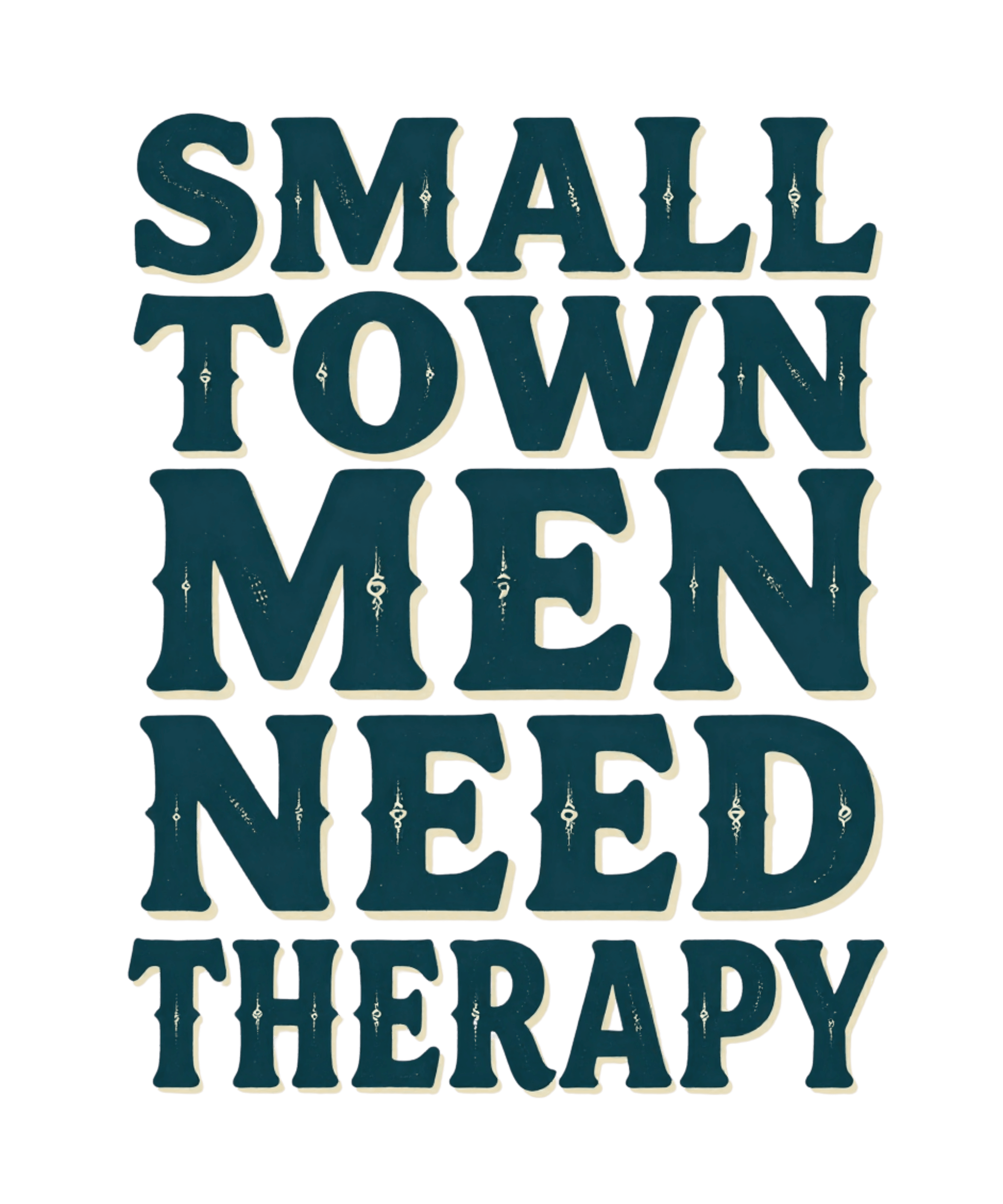 SMALL TOWN MEN NEED THERAPY — Black Hoodie